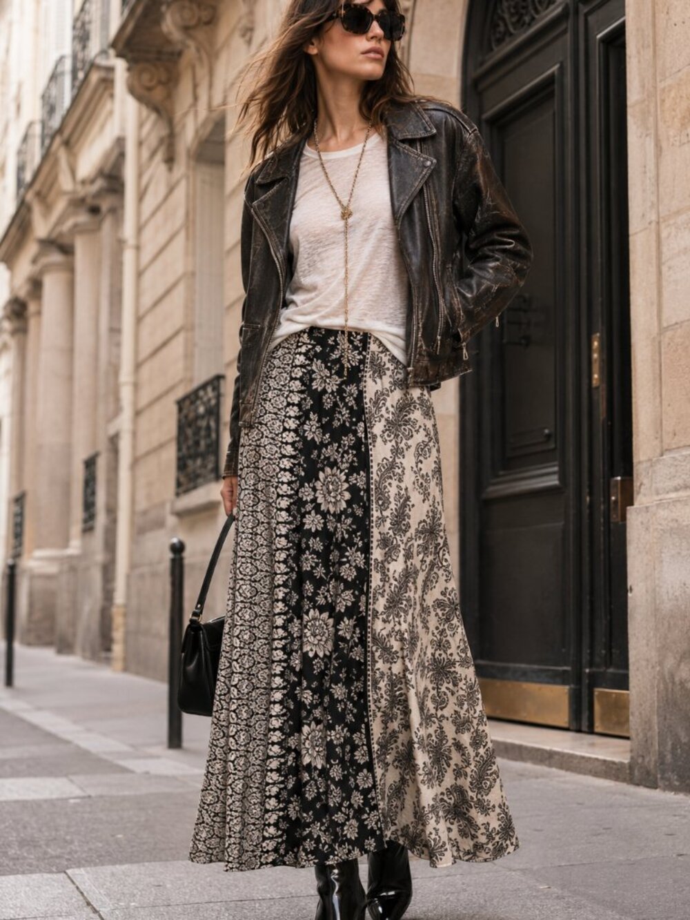 Novella Royale "Susi" Black Hazely Maxi Skirt — NWOT